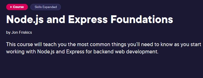 Node.js and Express Foundations A3c17ed93413c5253165538dc5c811a3