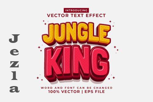 Jungle King 3d Vector Editable Text Effect - YJB6RLQ