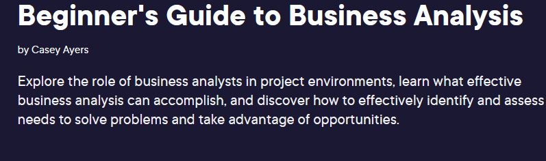 Beginner's Guide to Business Analysis A987b29fdb95cefa881407e649a07813