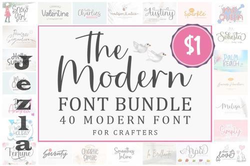 Modern Font Bundle - 40 Premium Fonts