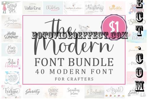 Modern Font Bundle - 40 Premium Fonts