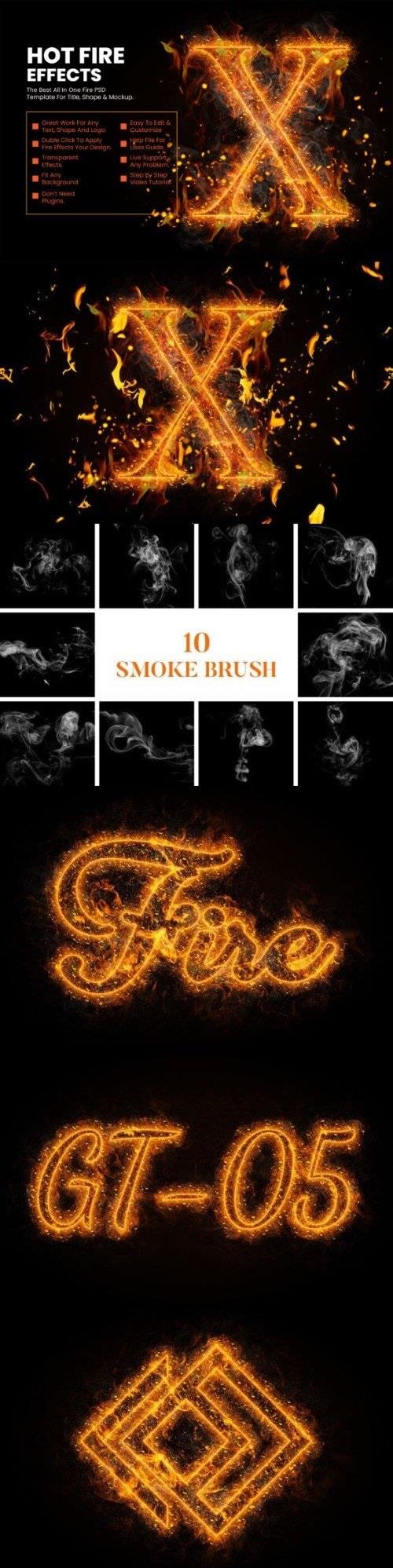 Fire Shape, Text & Logo Effect - 279646613