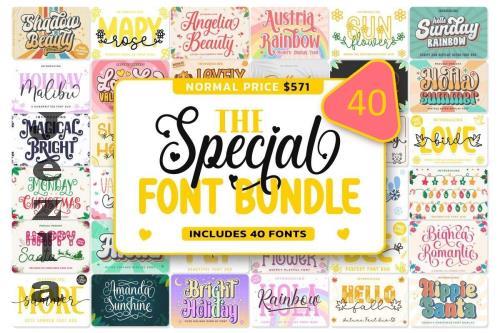 The Special Font Bundle - 40 Premium Fonts