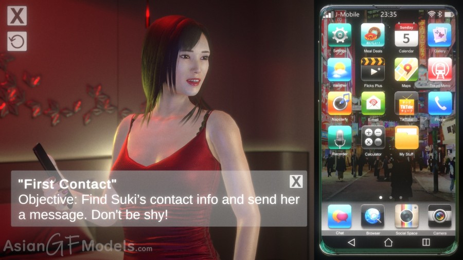 Silk Suki - Chat Messaging Game v1.0 by  AsianGFModels Porn Game