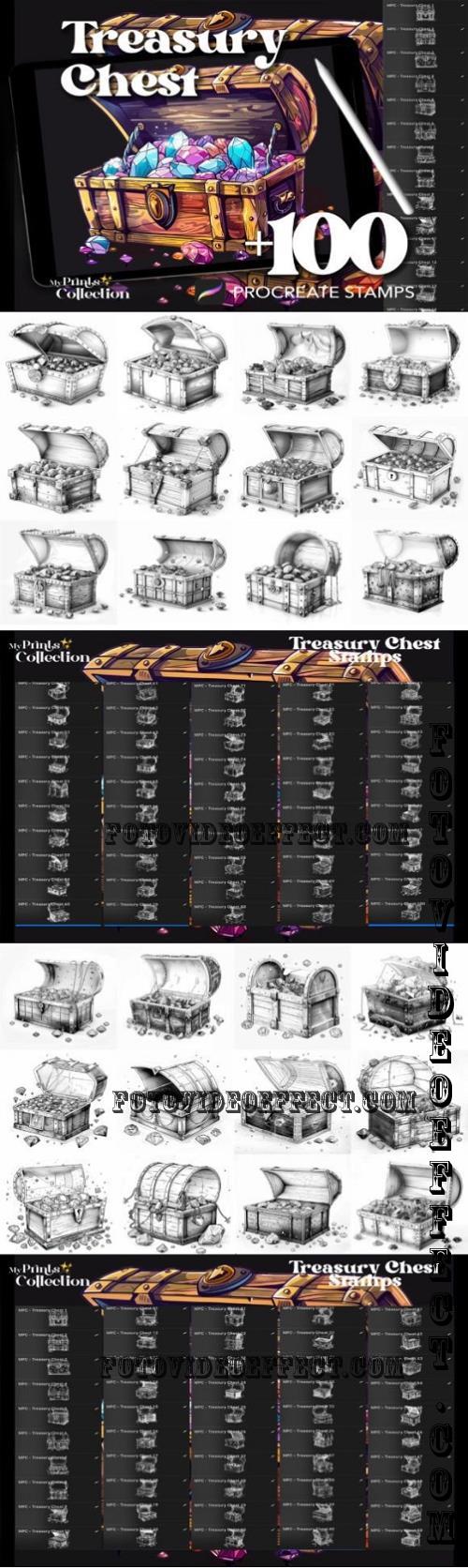 100+ Procreate Treasury Chest Stamps