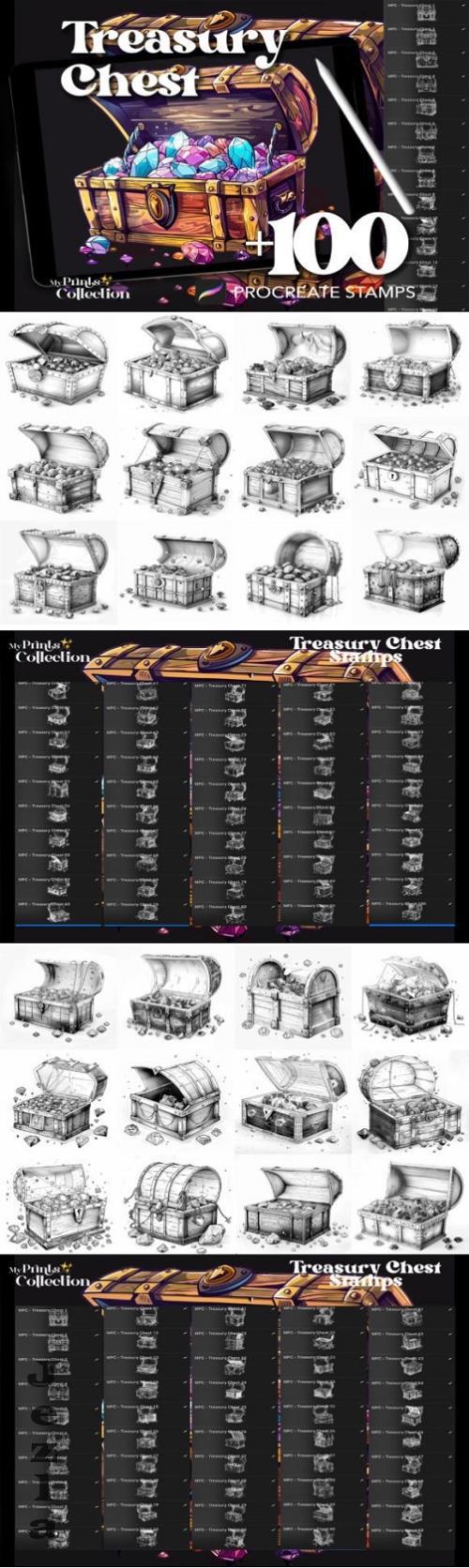 100+ Procreate Treasury Chest Stamps