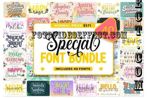 The Special Font Bundle - 40 Premium Fonts