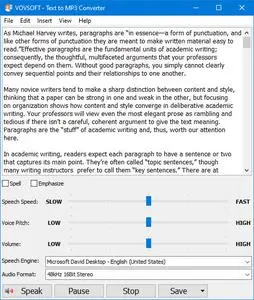 VovSoft Text to MP3 Converter 3.6