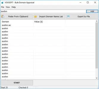 VovSoft Bulk Domain Appraisal 3.6