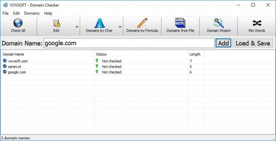 VovSoft Domain Checker 9.0