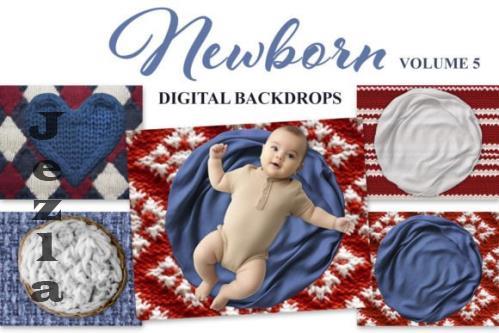 Newborn V5 Digital Backdrop Set