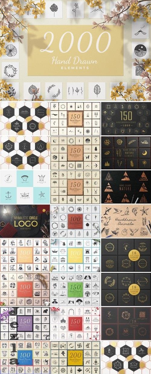 2000 Hand Drawn Elements - 3016510