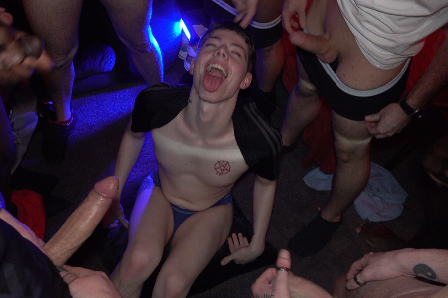 HungYoungBrit - Unashamed & up4it Stunning Teen begs 10x HUNG lads 4 cum @Outrageous Group wank  AfterParty