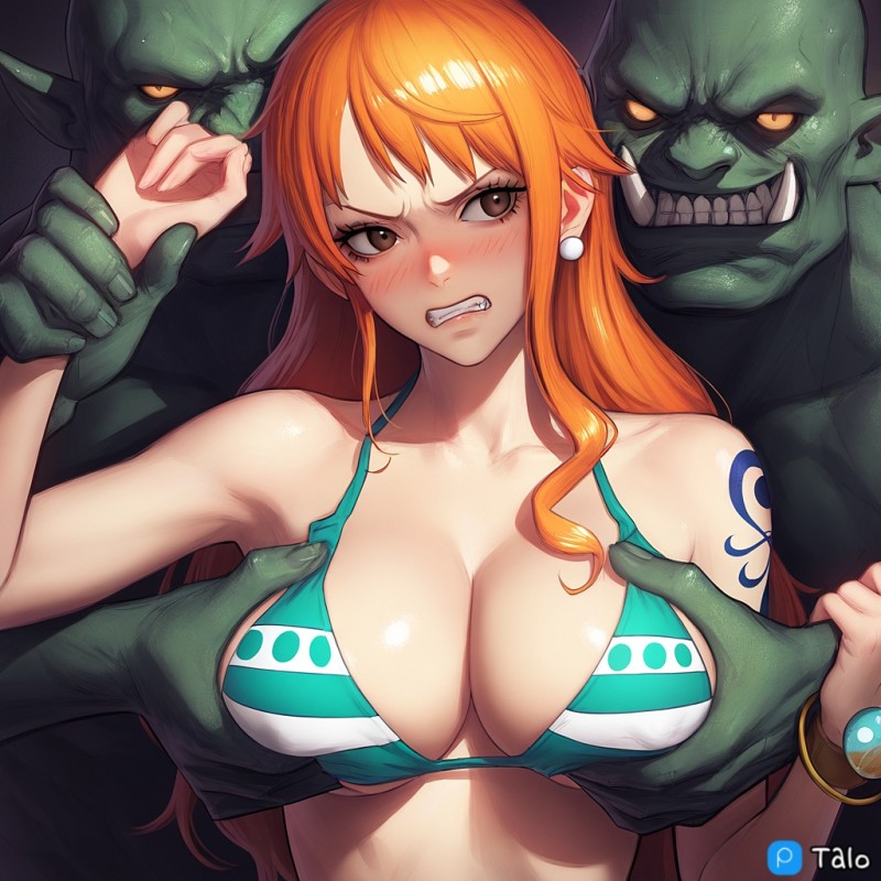 Talo - Nami (one piece) x Orc 3D Porn Comic