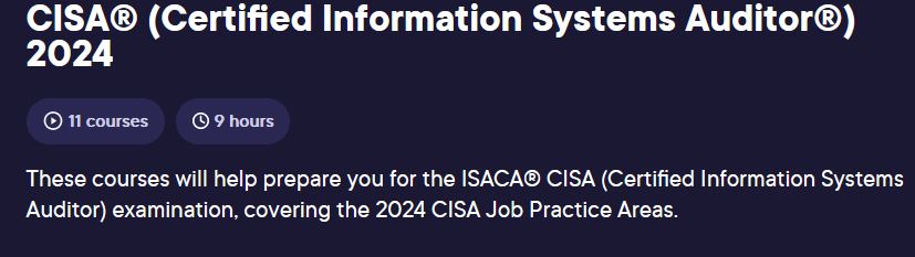 Learning path - CISA® (Certified Information Systems Auditor®) 2024 9053503558a7306fa5f37c69b26c8e57