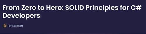 Dometrain – From Zero to Hero SOLID Principles for C# Developers