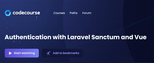 CodeCourse – Authentication with Laravel Sanctum and Vue