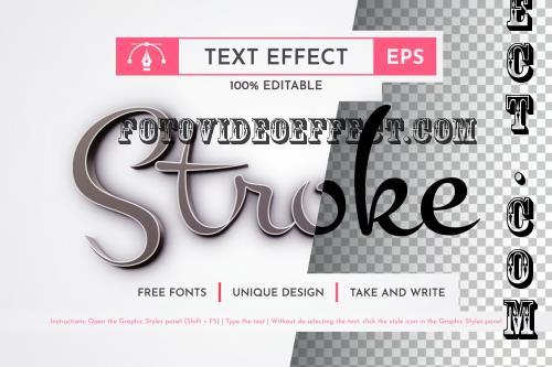 Realistic Stroke Editable Effect - 279120883