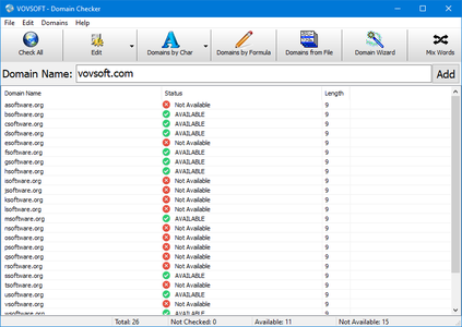 VovSoft Domain Checker 9.1.0