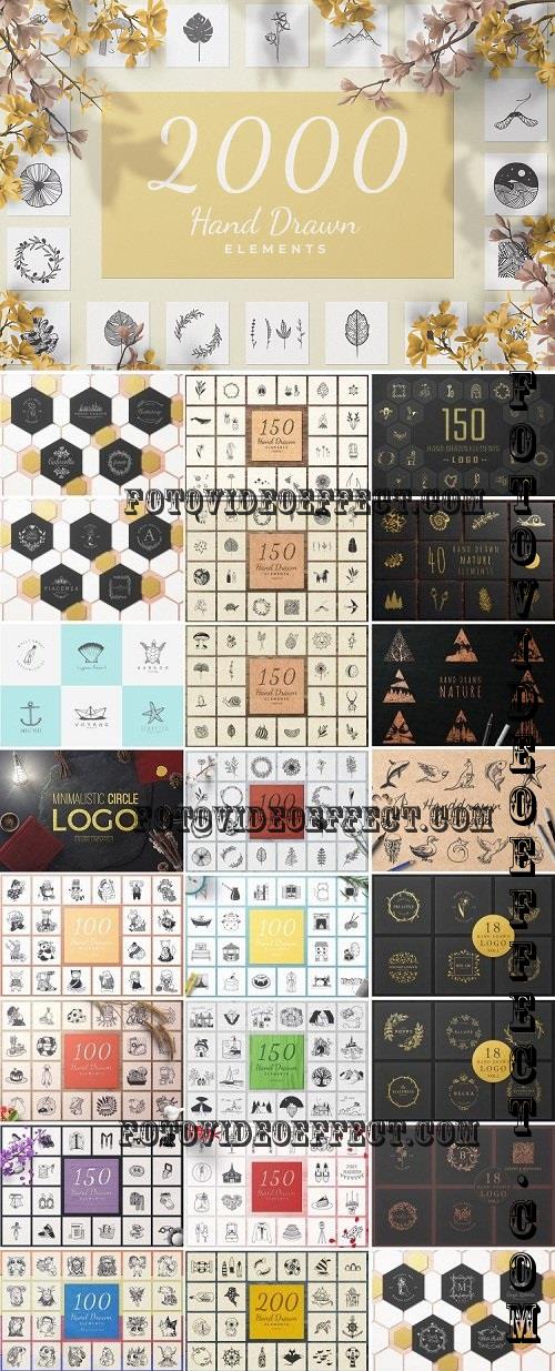 2000 Hand Drawn Elements - 3016510