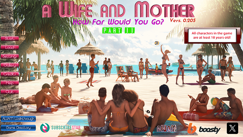 A Wife and Mother 2 [InProgress, 0.205] (Lust & Passion) [uncen] [2024, ADV, 3DCG, Big ass, Big tits, Corruption, Exhibitionism, Female protagonist, Incest, Lesbian, Masturbation, MILF, Oral, Romance, Voyeurism, Cheating, Ren'Py] [eng]