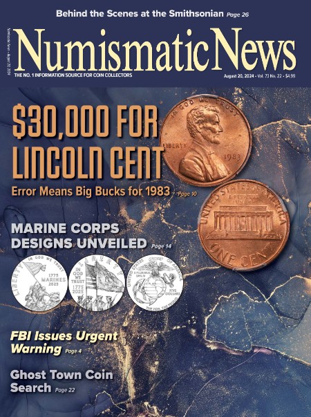 Numismatic News - August 20, 2024 67da906b2ffb261100eec266087e2156