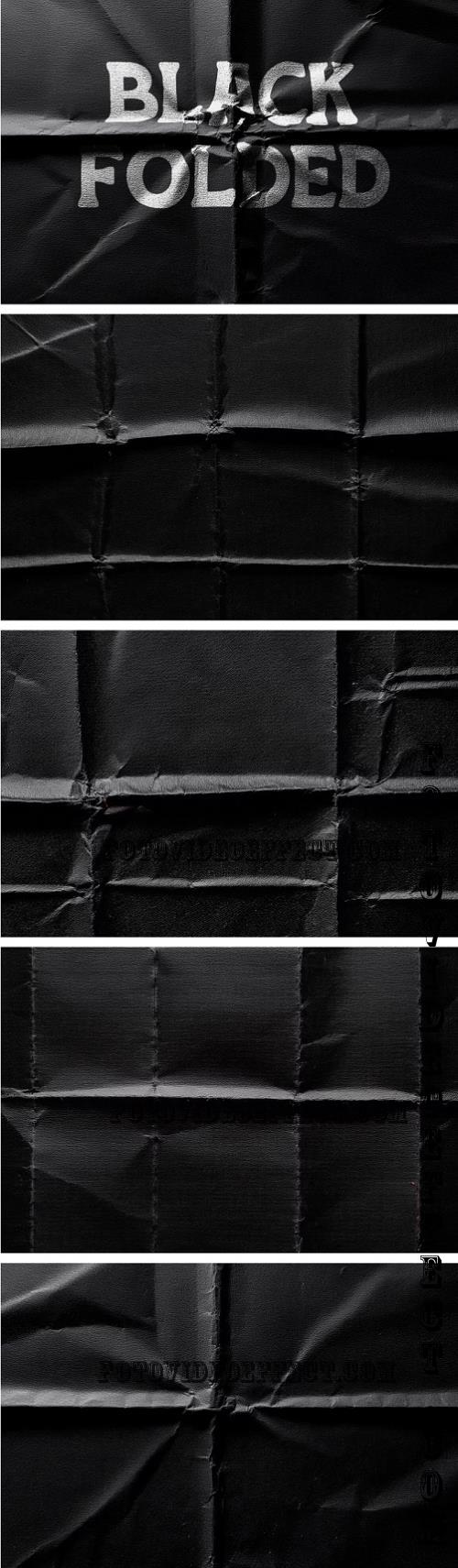 Black Folded Paper Texture - WBQU39E