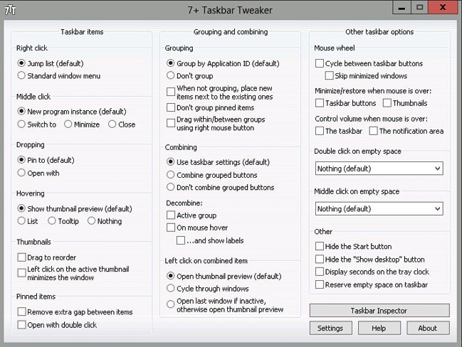 7+ Taskbar Tweaker 5.15.2 Multilingual