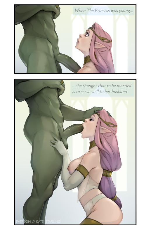 Kate Starling - Elven Queen + Orc Porn Comic