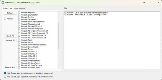 Windows 10/11 App Remover 1.6