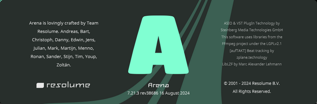 Resolume Arena 7.21.3 rev 38686