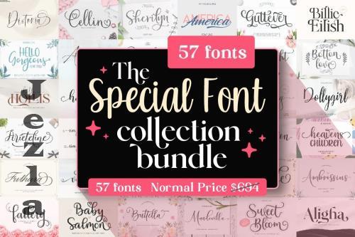 Font Collection Bundle - 57 Premium Fonts