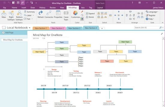 OneNoteGem Mind Map for OneNote 2024 v12.3.0.76