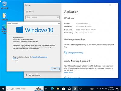 Windows 10 Pro 22H2 build 19045.4780 With Office 2021 Pro Plus Multilingual Preactivated August  2024