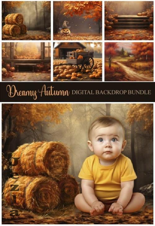 Dreamy Autumn V1 Digital Backdrop Bundle