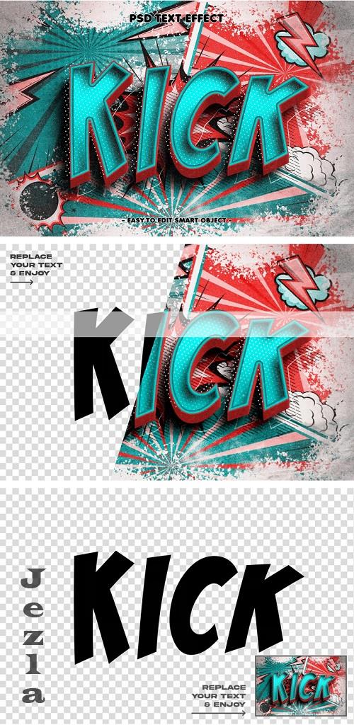 Kick Comic Style Editable Text Effect - S9R38VE