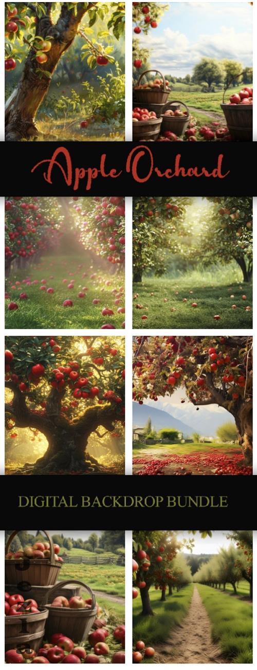 Apple Orchard V1 Digital Backdrop Bundle