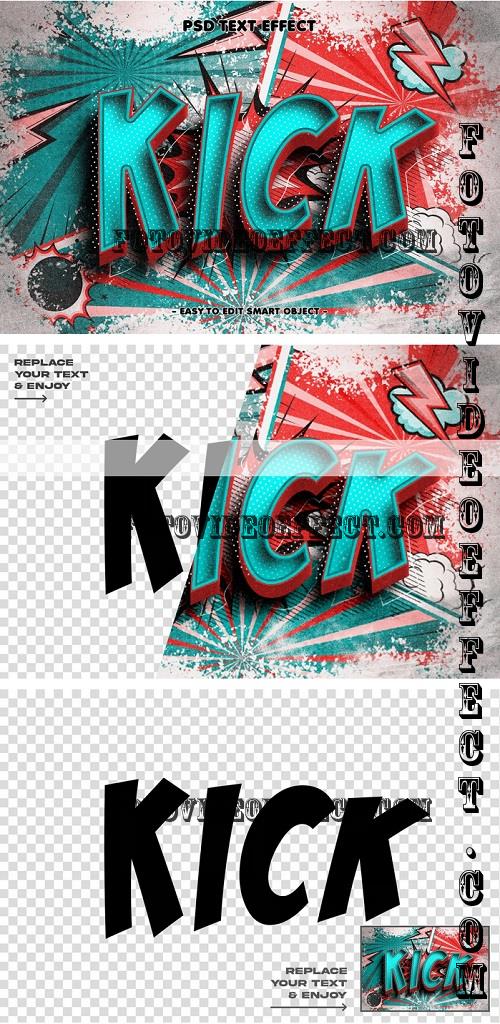 Kick Comic Style Editable Text Effect - S9R38VE