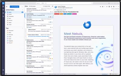 Mozilla Thunderbird v128.1.1 ESR  (Nebula)