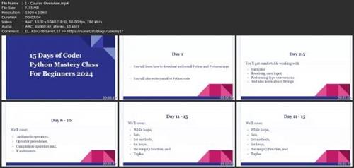 15 Days Of Code Python Mastery Class For Beginners  2024