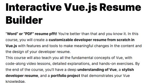 Newline – Interactive Vue.js Resume Builder