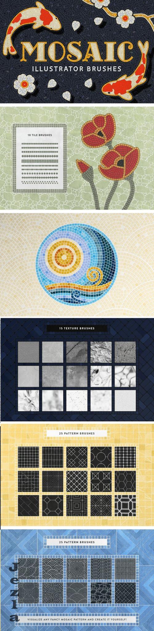 Mosaic Tile Illustrator Brushes - 6193435