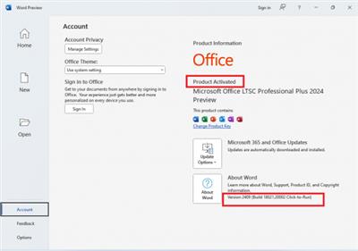 Microsoft Office 2024 v2409 Build 18021.20002 Preview LTSC AIO (x86/x64)  Multilingual