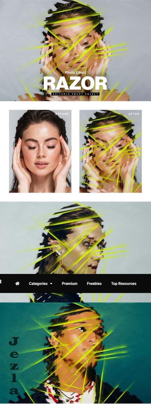 Razor Abstract Photo Effect Template - 283036129