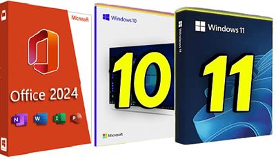 Windows 11 23H2 (No TPM Required) & Windows 10 22H2 AIO 32in1 With Office 2024 Pro Plus Multilingual Preactivated Aug...