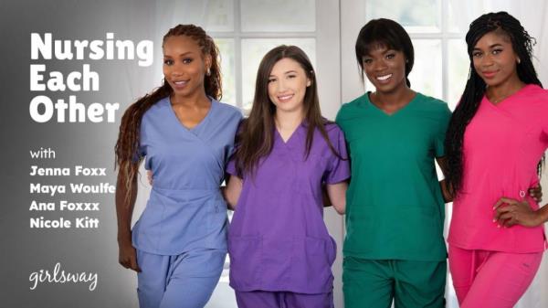 Nicole Kitt, Jenna Foxx, Maya Woulfe, Ana Foxxx - Nursing Each Other  Watch XXX Online FullHD