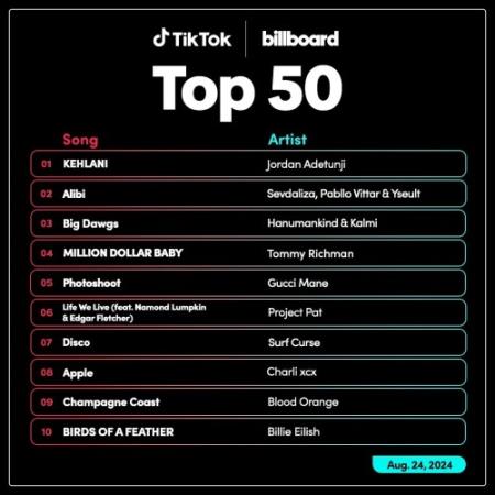 TikTok Billboard Top 50 Singles Chart 24.08.2024 (2024)