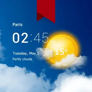 Transparent clock weather Pro v7.07.3