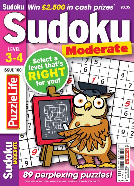 PuzzleLife Sudoku Moderate - Issue 100[p 2024