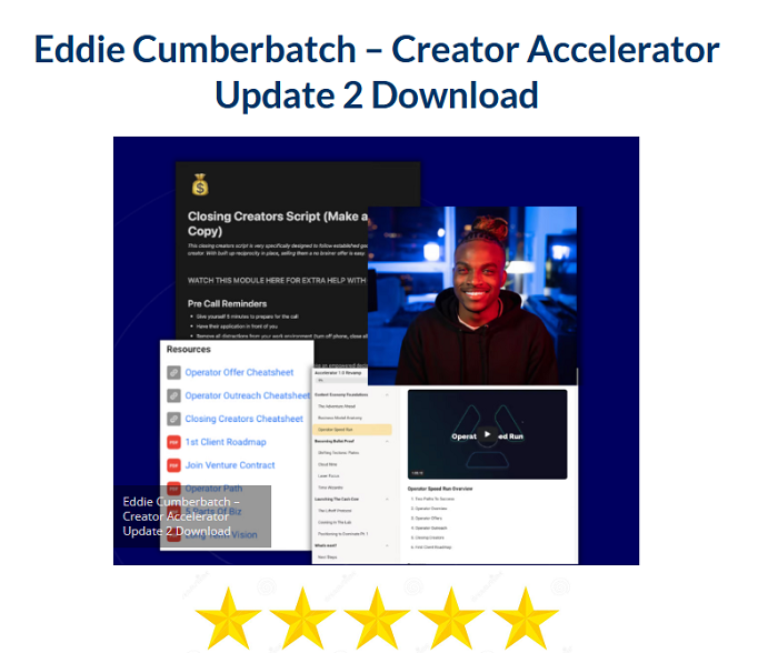 Eddie Cumberbatch – Creator Accelerator + Update 2 Download 2024